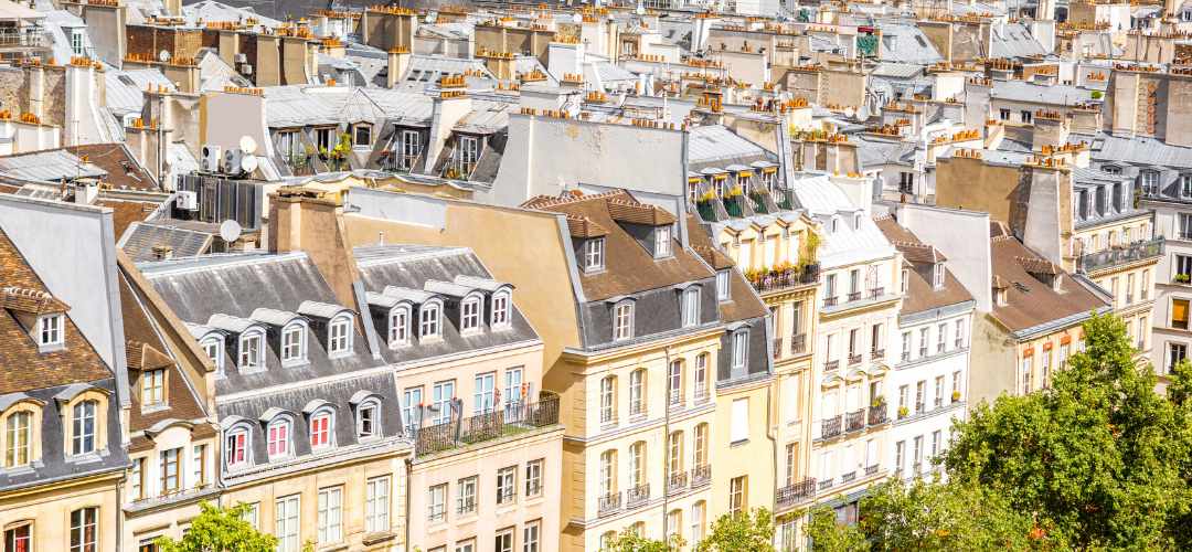 Vue aérienne d'immeubles à Paris